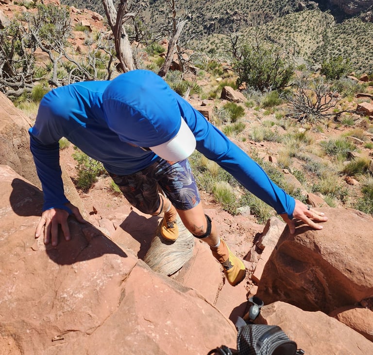topo athletic mountain racer 3, grand canyon, hayduke, thru-hiking