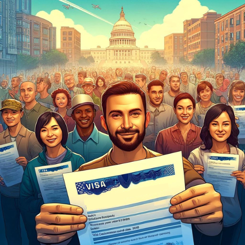 pessoas com visto americano nos EUA