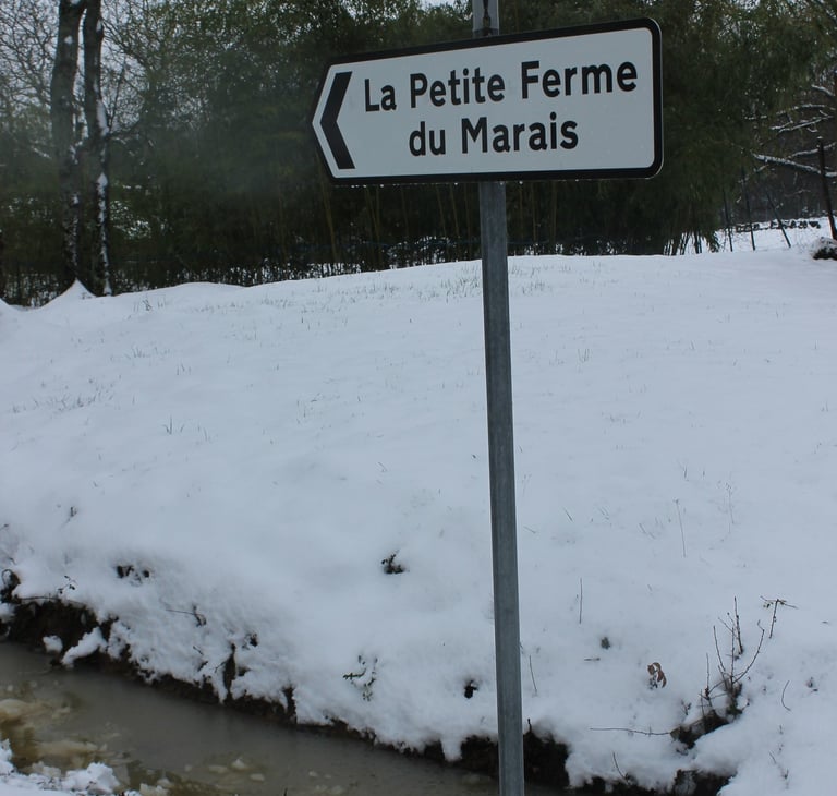 Panneau indicateur de La Petite Ferme du Marais