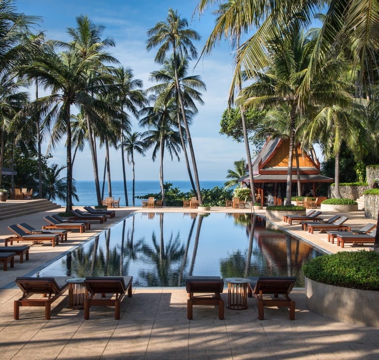 Luxury image of a retreat in amanpuri wellness retreat