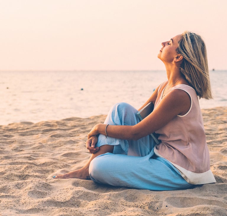 Person confident & aligned with their purpose after Breakup Recovery Coaching