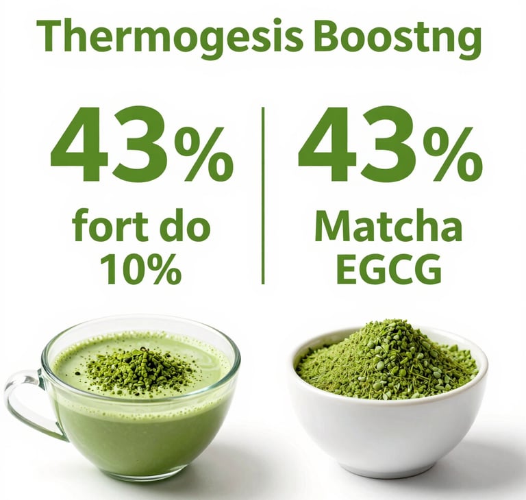 Matcha weight loss results science showing thermogenesis boost with Matcha Suri EGCG formula