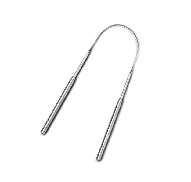 Huppy reusable stainless steel tongue cleaner for bad breath and oral hygiene