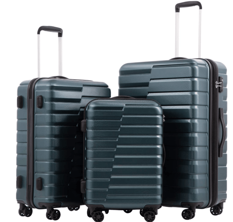 three pieces coolife suitcase luggage's