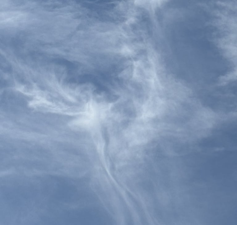 Un nuage au dessus du cabinet, formant un ange selon Edyta Vorilhon.