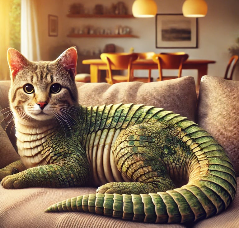 chat écaille de tortue dans un canapé