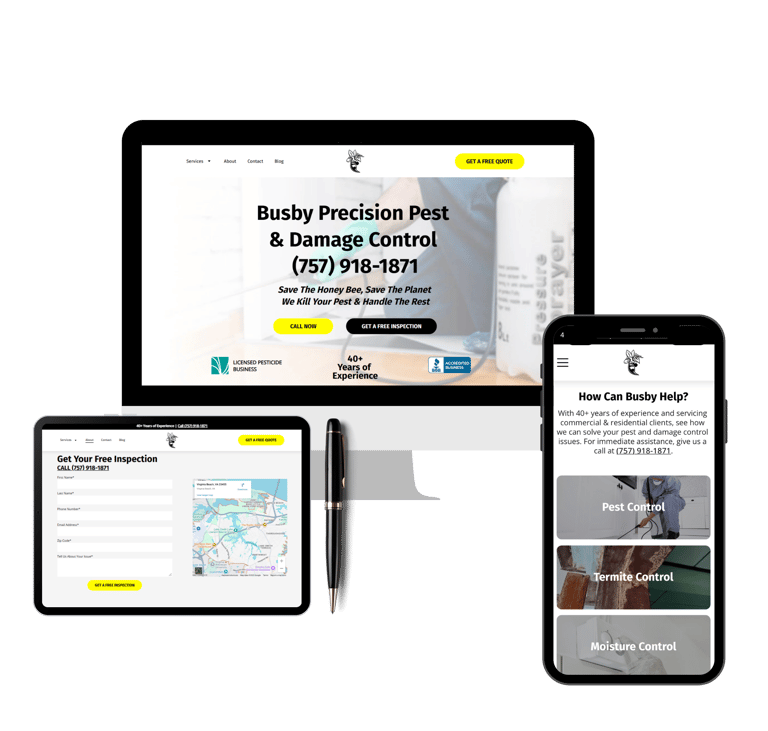 pest control website design