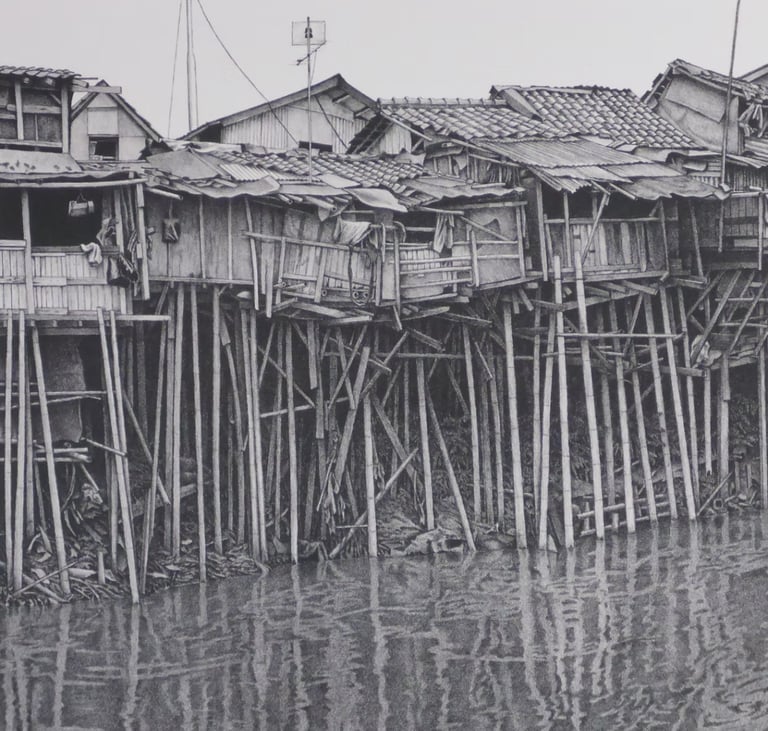 Kampung Melayu, Litograph ©Ken Pattern