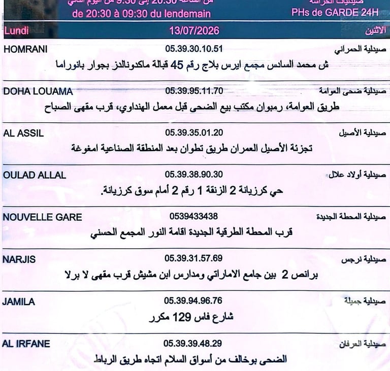 صيدلية الحراسة طنجة