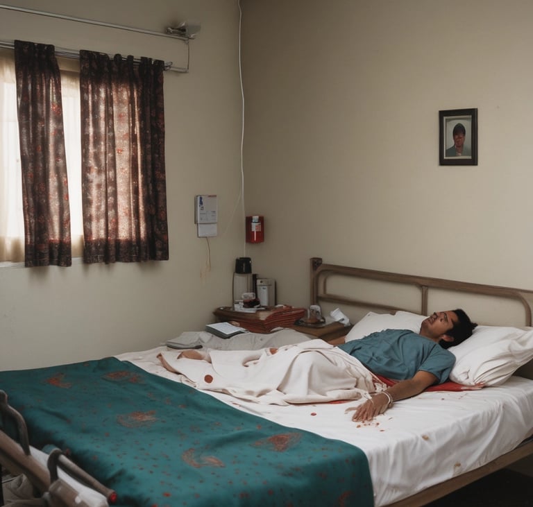 blue and white striped round textile