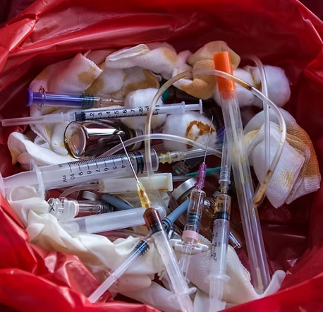 Image of medical wate including sharps