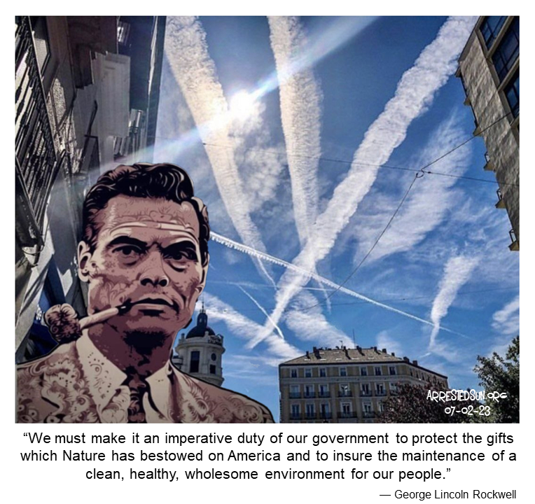 Arrested Sun Geoengineering Awareness Memes - George Lincoln Rockwell