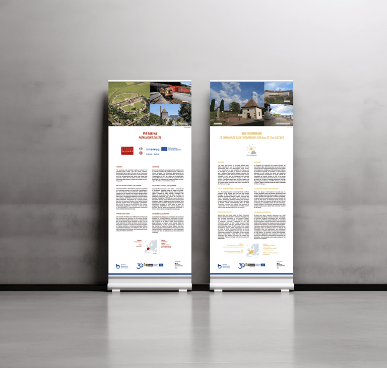 Création de rolls-ups pour événement Carrefour des Itinéraires Culturels