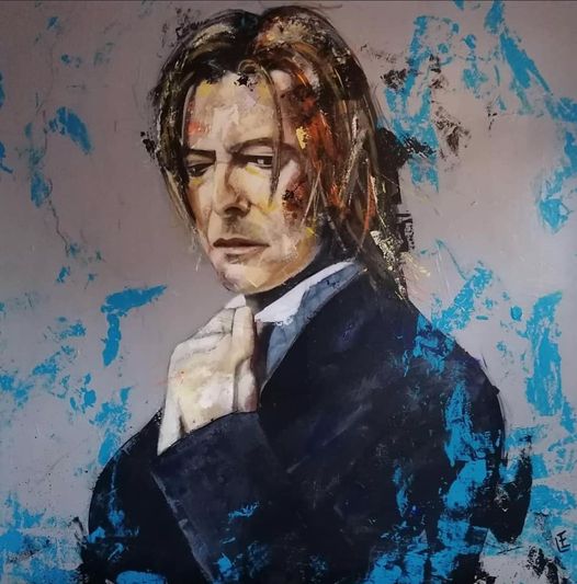 David Bowie 100 x 100 cm.