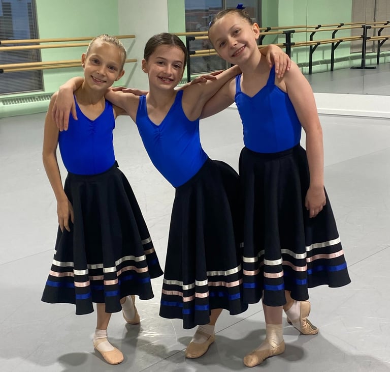 RAD, Royal Academy of dance kids taking class at Calgary, Alberta at AA Classical Ballet School