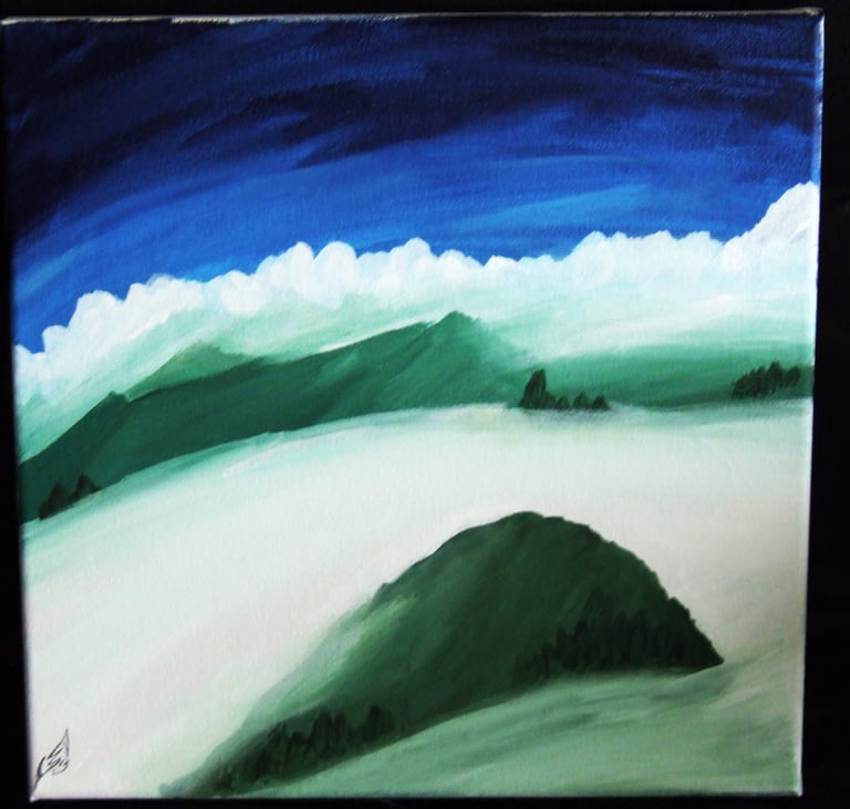 fine art, stef sharky schultz, stef Schultz, ascent, mountain, sky, clouds