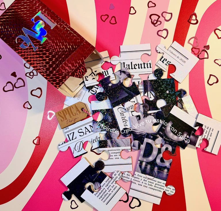 Rompecabezas tipo periódico con diseño personalizado, incluye tu foto y texto