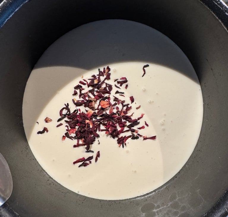 ganache montee a l'hibiscus