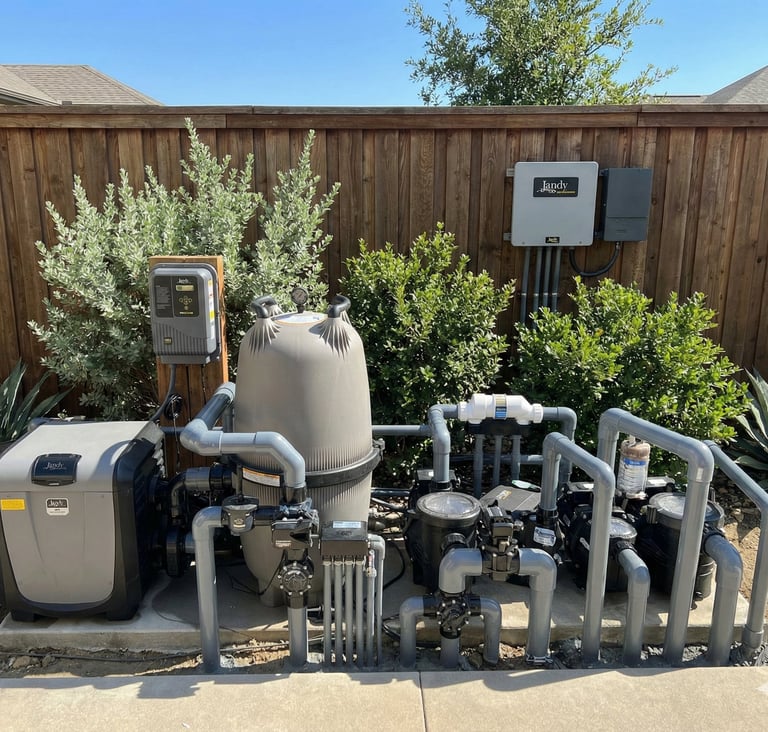 Swimming pool equipment pad in Round Rock Texas