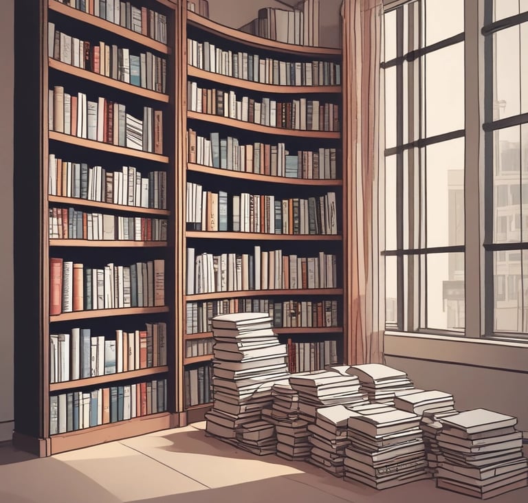 woman standing on bookstore