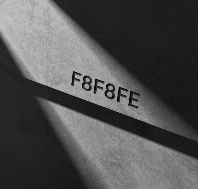 Minimalist architectural detail featuring a sharp play of shadows and light on a dark concrete surface, utilizing high contrast between #000000 and #F8F8F8, reflecting a refined and modern brand identity.
