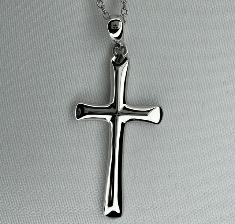 Sterling Silver Embossed Cross Pendant