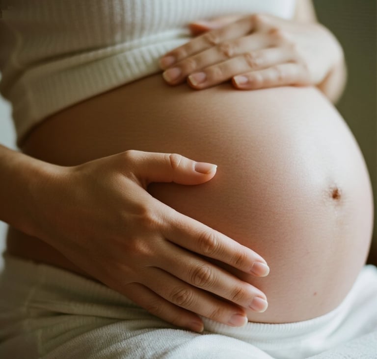 Mãe gravida a espera de seu bebê.