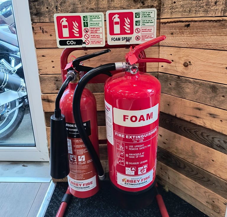 An Abbey Fire Foam and Carbon Dioxide extinguisher