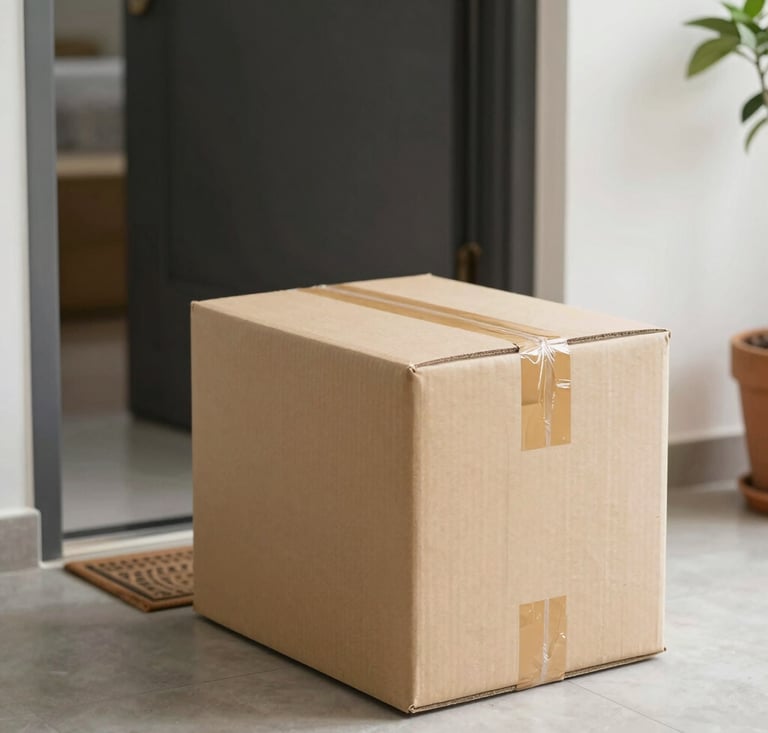 Front view of Pac N Mail storefront at 910 West Pierce Street, Carlsbad, New Mexico.