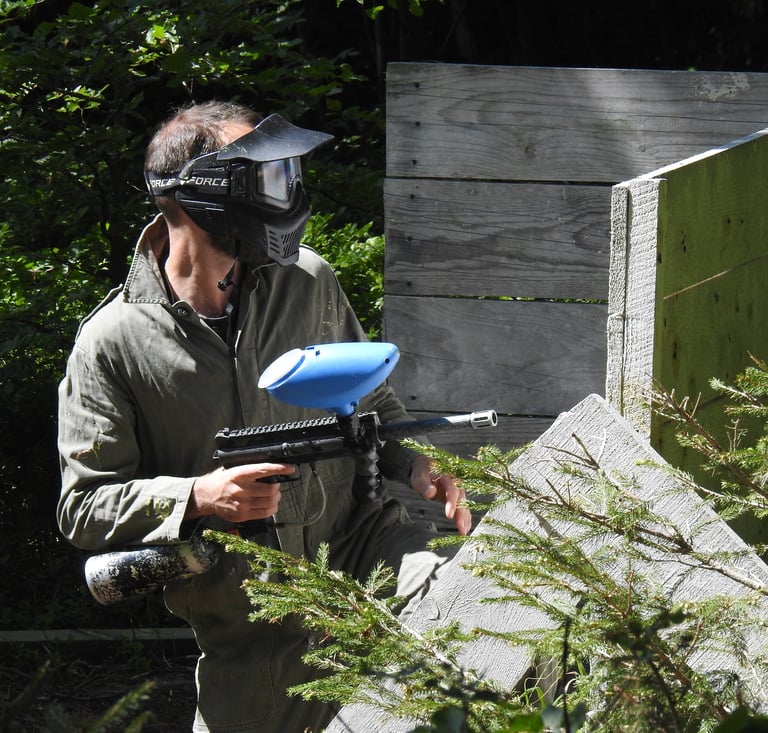 paintball, gra zespołowa, integracja, polana suche