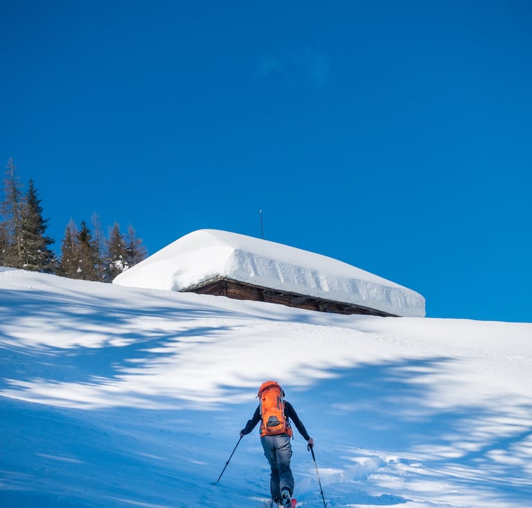 Polana Suche, Skitour, zima w Szczyrku, ski-touring