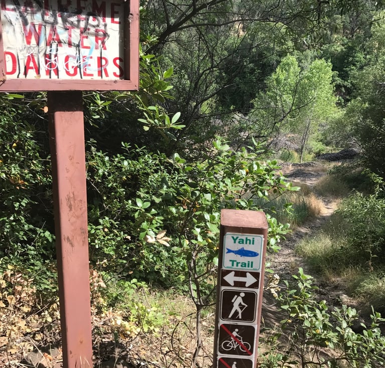 Follow the Yahi Trail all the way to Bear Hole