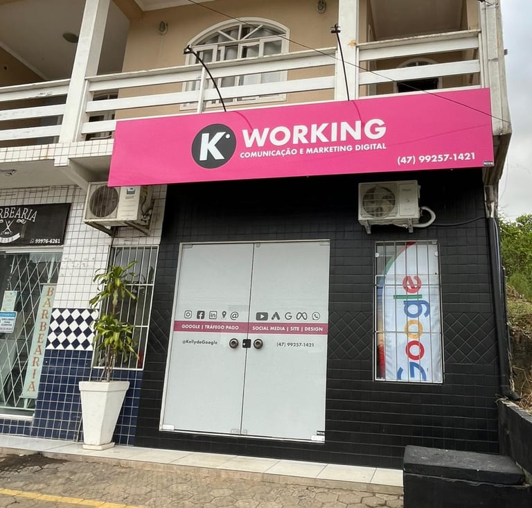 k working comunicação e marketing digital  e google em joinville