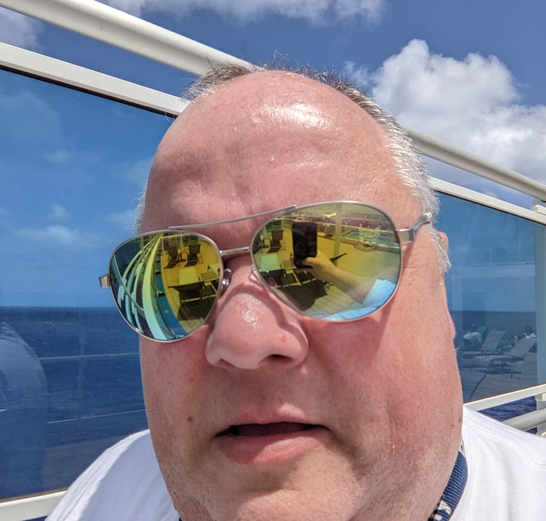 At sea with this handsome guy.