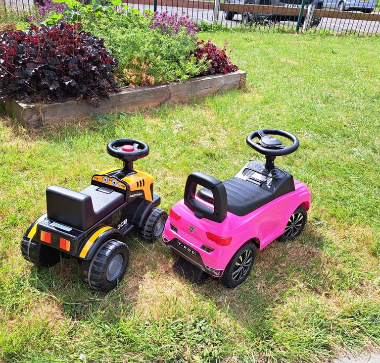 Outdoor ride-on toys at Little Fishies Elsenham toddler group near Saffron Walden.