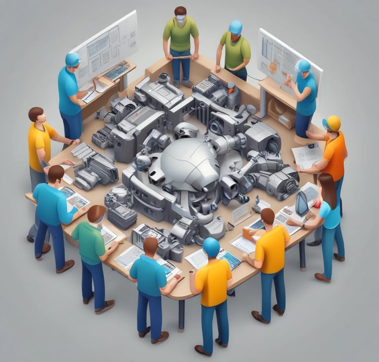 Customer service representative assisting a client with car parts questions