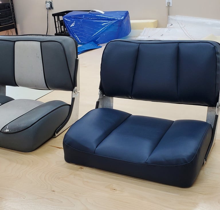 vinyl boat seat covers repaired