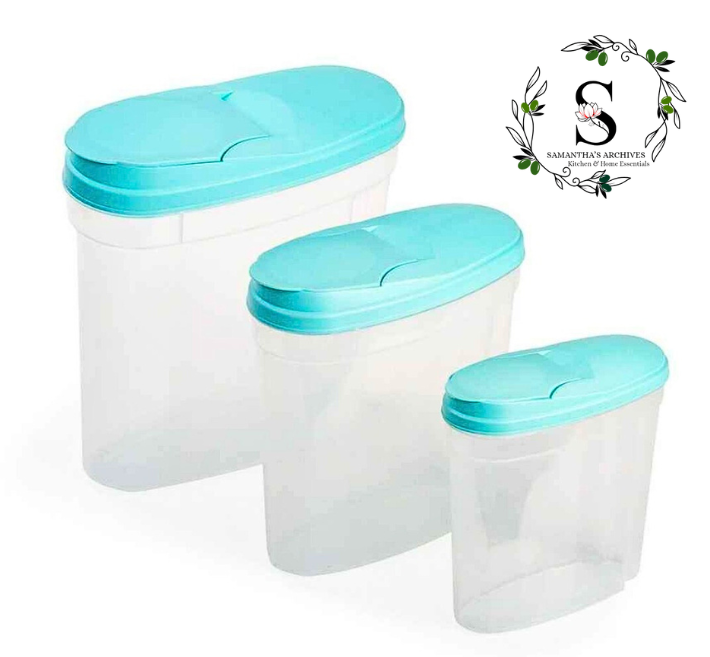 3 Piece Plastic Grain Storage Set