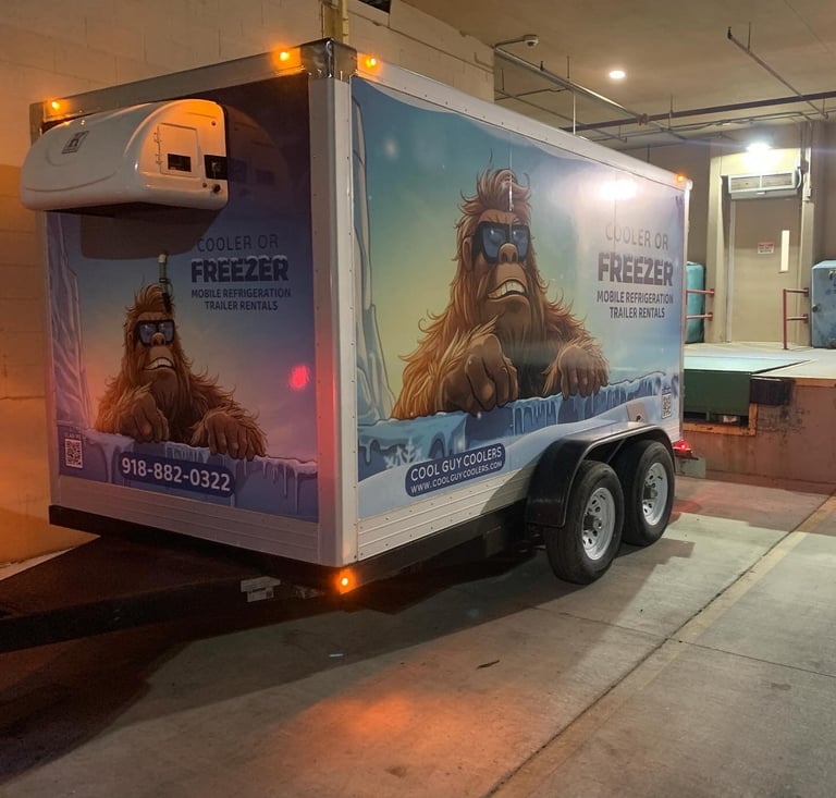 Mobile Refrigerated Trailer in use