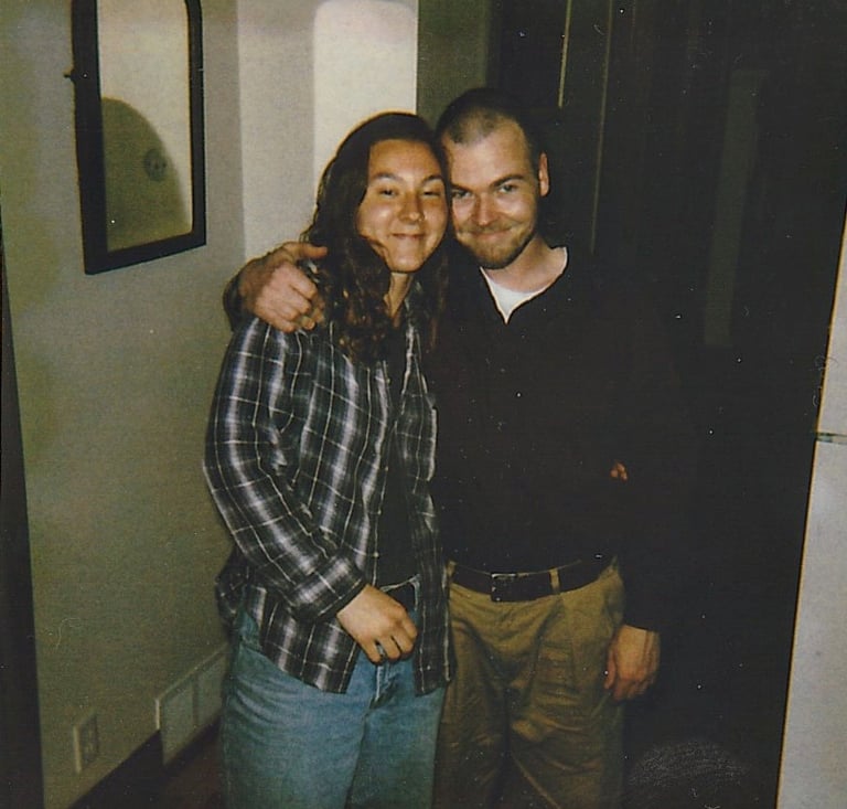 Dawn and me sometime around 2001 in our Logan Square apartment on Francisco Street