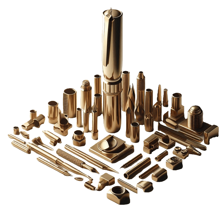 Writing Instruments | Brass Tip Cones, Clips and others Pen supplements.