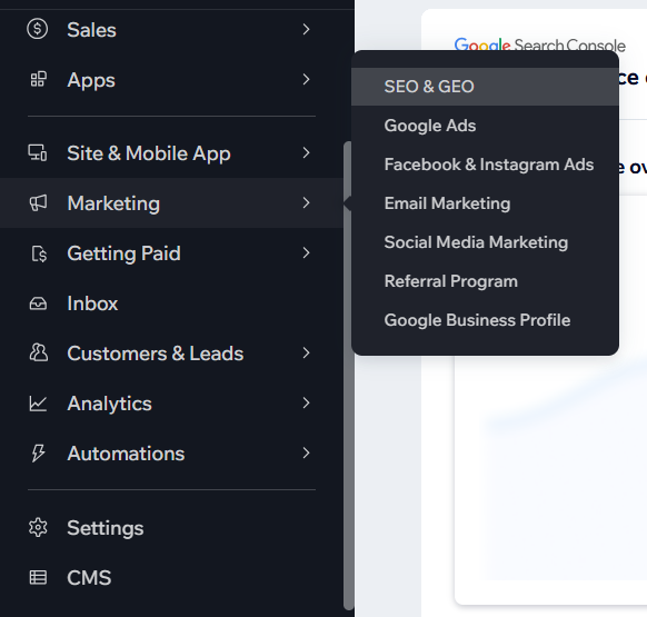ecommerce wix features