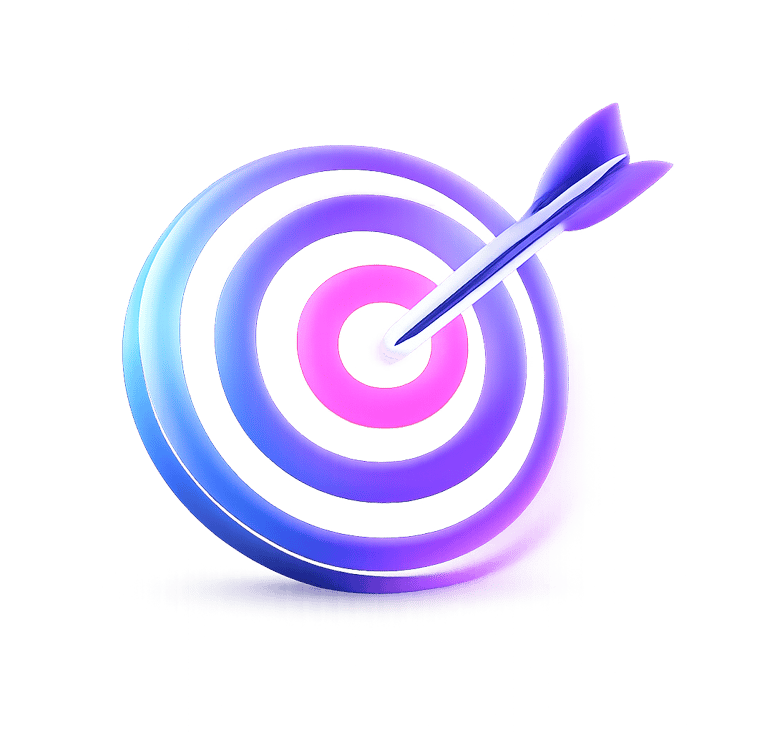 darting target in a bullseye target