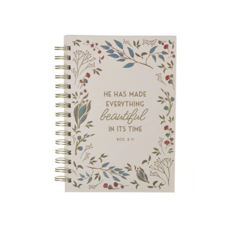 women's spiral journal - floral design