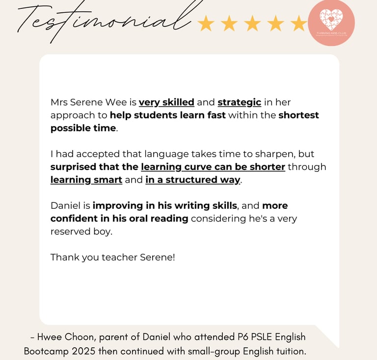 Thriving Kids Club - Parent Testimonial