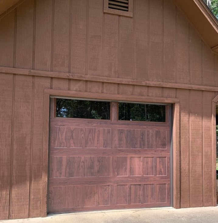 9x7 walnut garage door installed longview tx