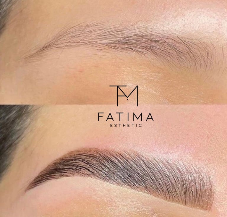 Frisch durchgeführtes Microblading by Fatima Esthetic in Rotkreuz