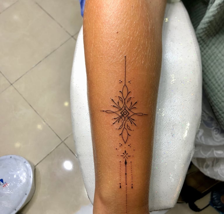Fine line tattoo on wrist — Hurghada Tattoo Studio