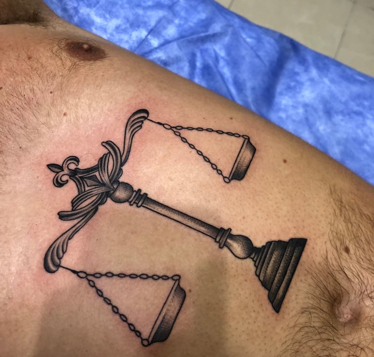 3D heart tattoo on chest — Hurghada Tattoo Studio