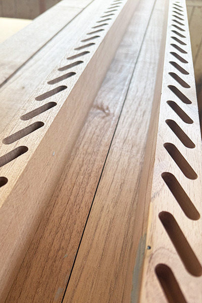 shutter frames with louver grooves